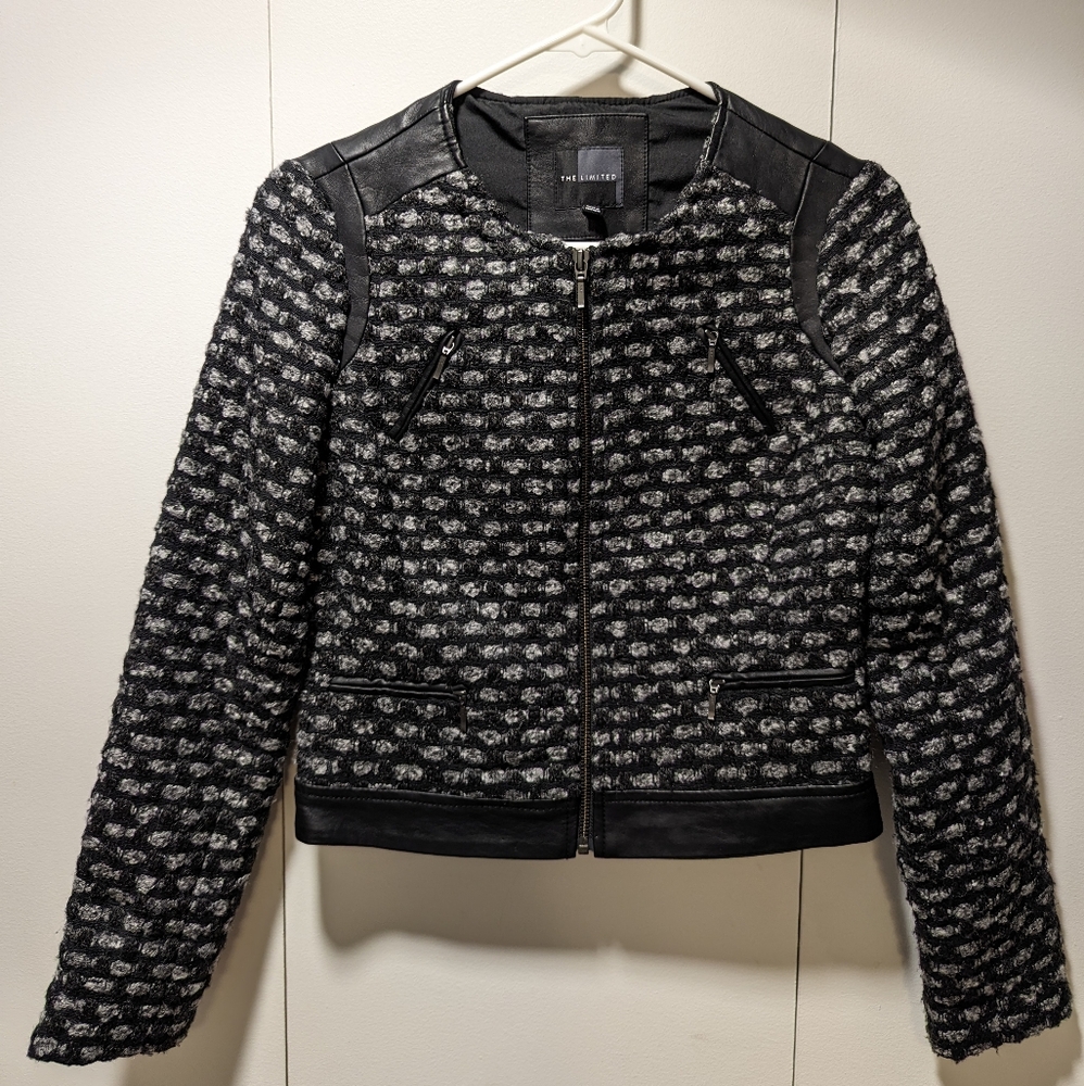 THE LIMITED Cropped Tweed Jacket - Size XSP